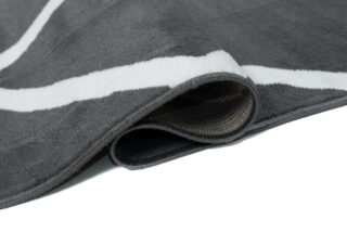 Vloerkleed Luxury Donker Grijs Wit Geometrisch Geruit