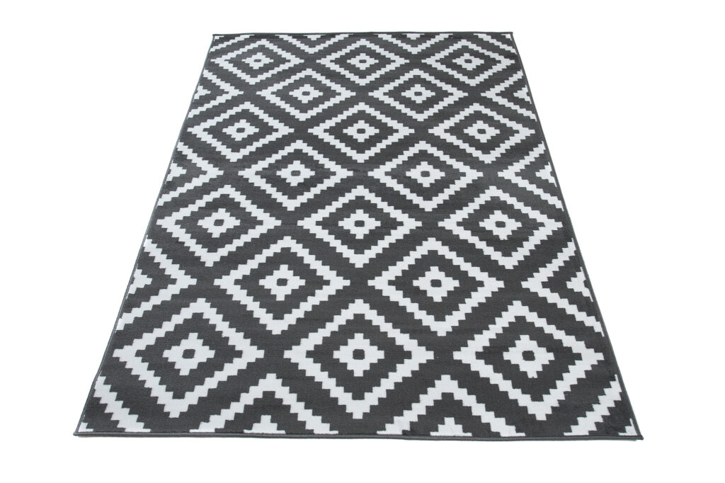 Vloerkleed Luxury Grijs Wit Geometrisch Diamant