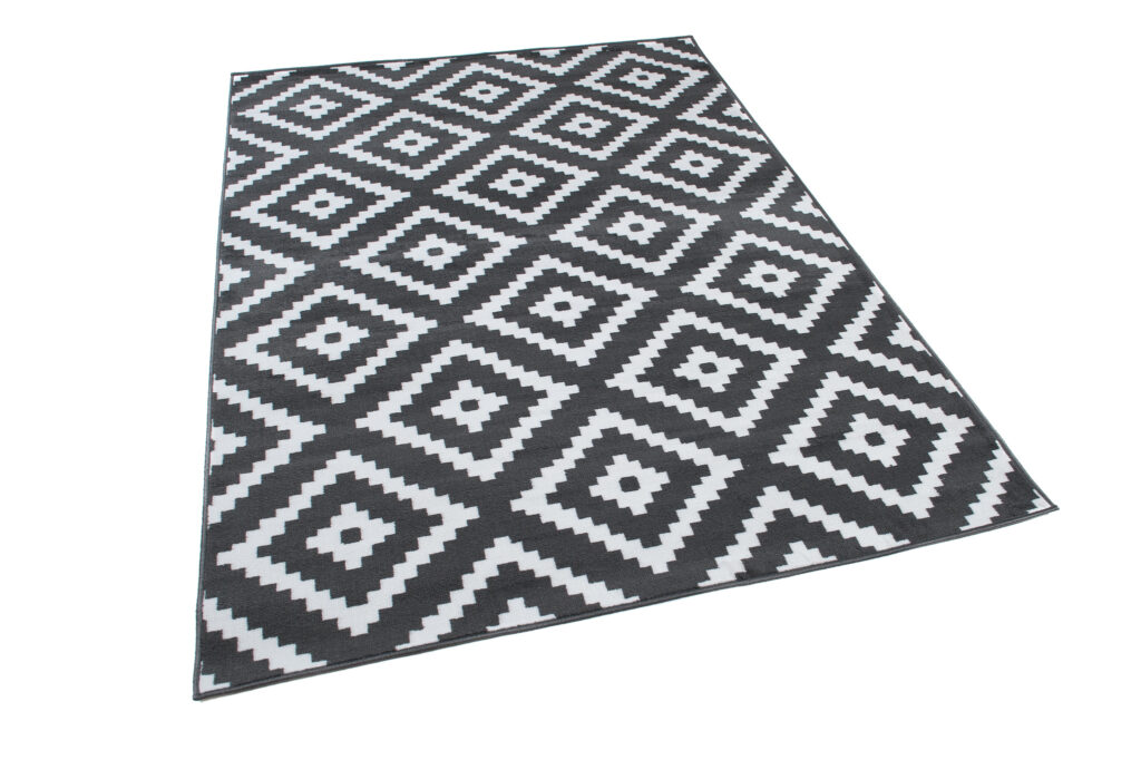 Vloerkleed Luxury Grijs Wit Geometrisch Diamant