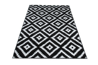 Vloerkleed Luxury Zwart Wit Geometrisch Diamant