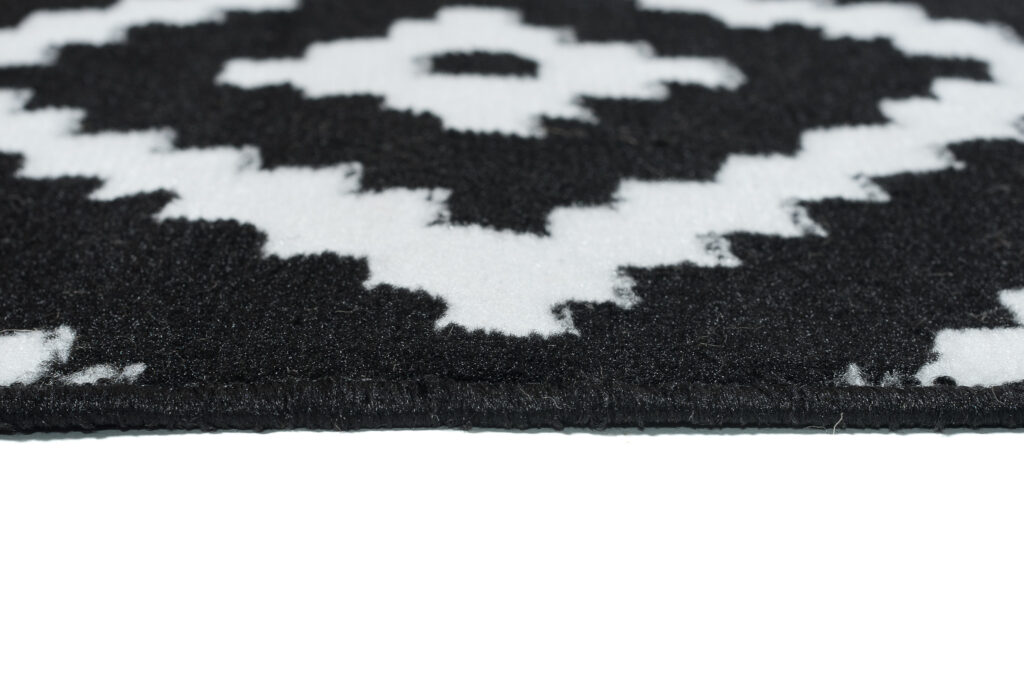 Vloerkleed Luxury Zwart Wit Geometrisch Diamant