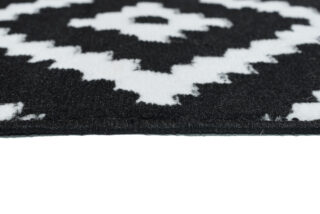 Vloerkleed Luxury Zwart Wit Geometrisch Diamant