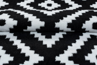 Vloerkleed Luxury Zwart Wit Geometrisch Diamant