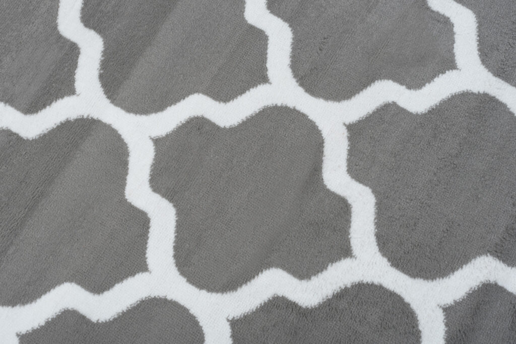 Vloerkleed Luxury Licht Grijs Wit Geometrisch Trellis