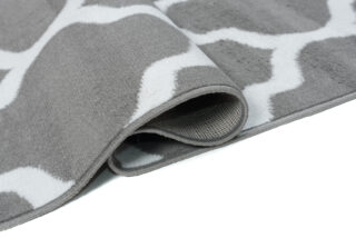 Vloerkleed Luxury Licht Grijs Wit Geometrisch Trellis