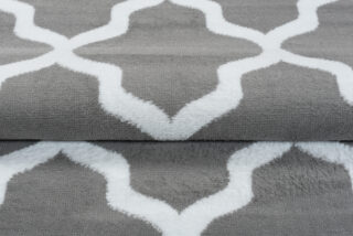 Vloerkleed Luxury Licht Grijs Wit Geometrisch Trellis