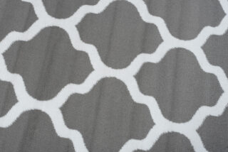 Vloerkleed Luxury Grijs Wit Geometrisch Trellis Frame