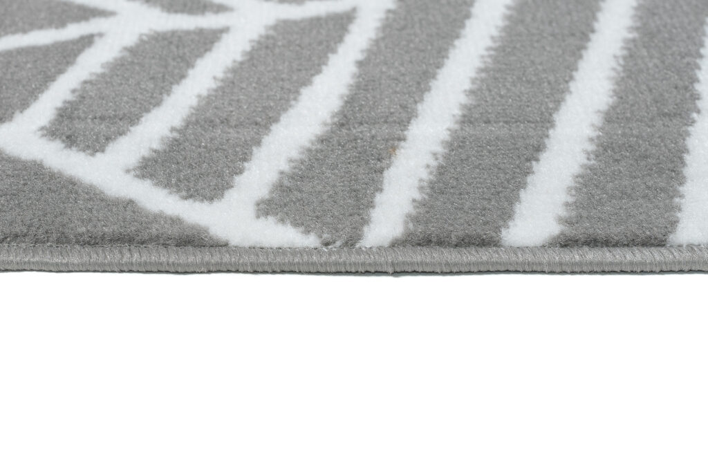 Vloerkleed Luxury Grijs Wit Bladeren Kindertapijt