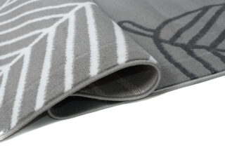 Vloerkleed Luxury Grijs Wit Bladeren Kindertapijt