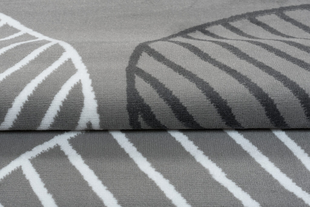 Vloerkleed Luxury Grijs Wit Bladeren Kindertapijt