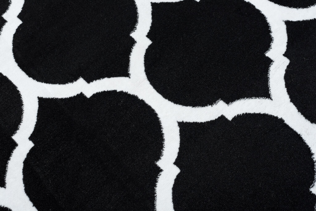 Vloerkleed Luxury Zwart Wit Marokkaanse Trellis