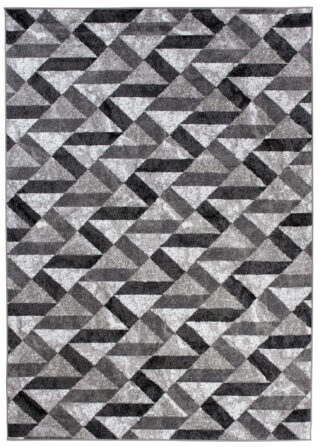 Vloerkleed Maya Grijs Zwart Abstract Zigzag
