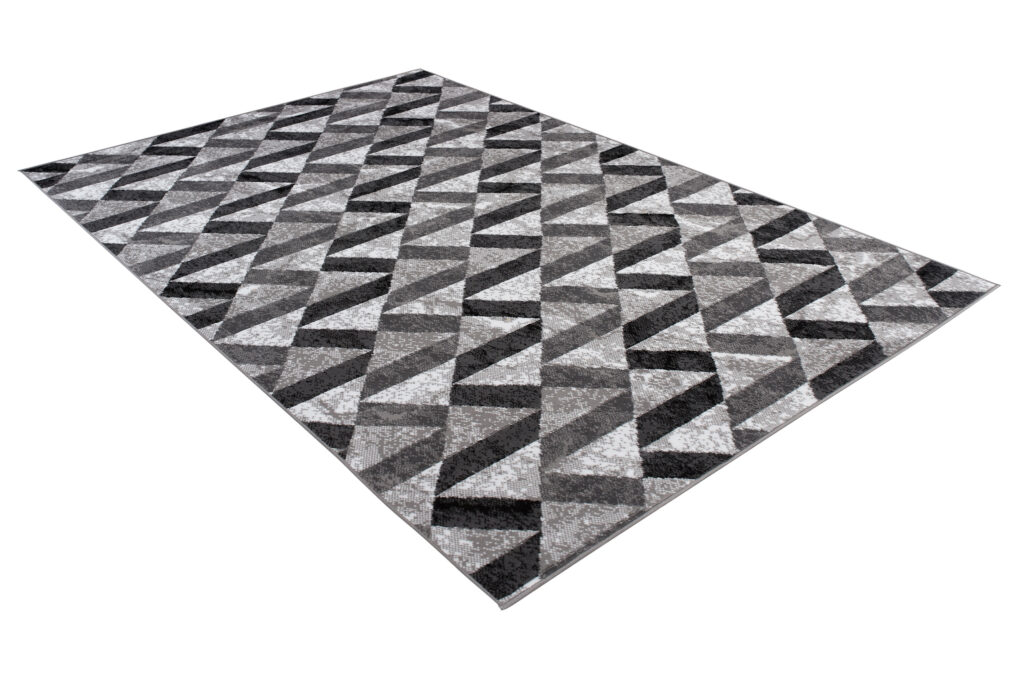 Vloerkleed Maya Grijs Zwart Abstract Zigzag