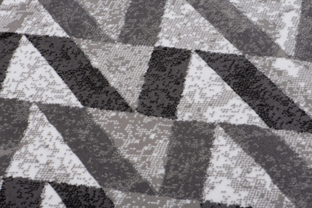 Vloerkleed Maya Grijs Zwart Abstract Zigzag