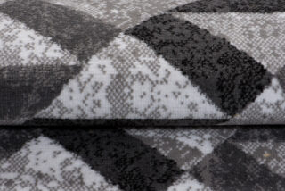 Vloerkleed Maya Grijs Zwart Abstract Zigzag