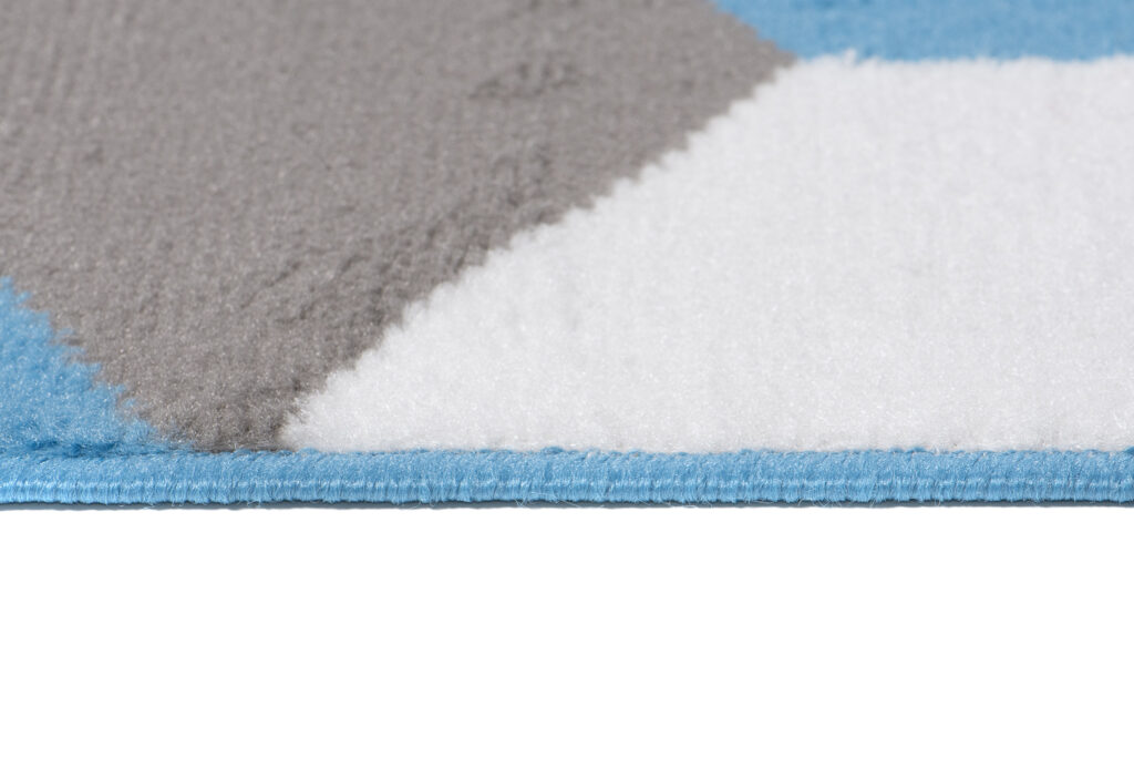 Vloerkleed Maya Grijs Blauw Kubussen