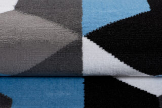 Vloerkleed Maya Grijs Blauw Kubussen