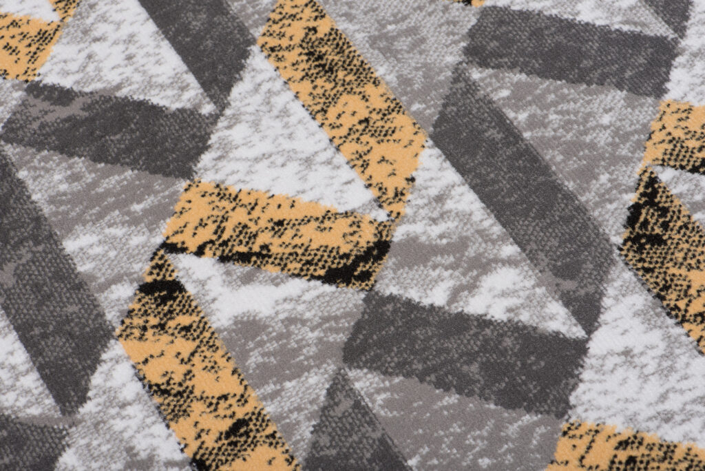 Vloerkleed Maya Grijs Geel Abstract Zigzag