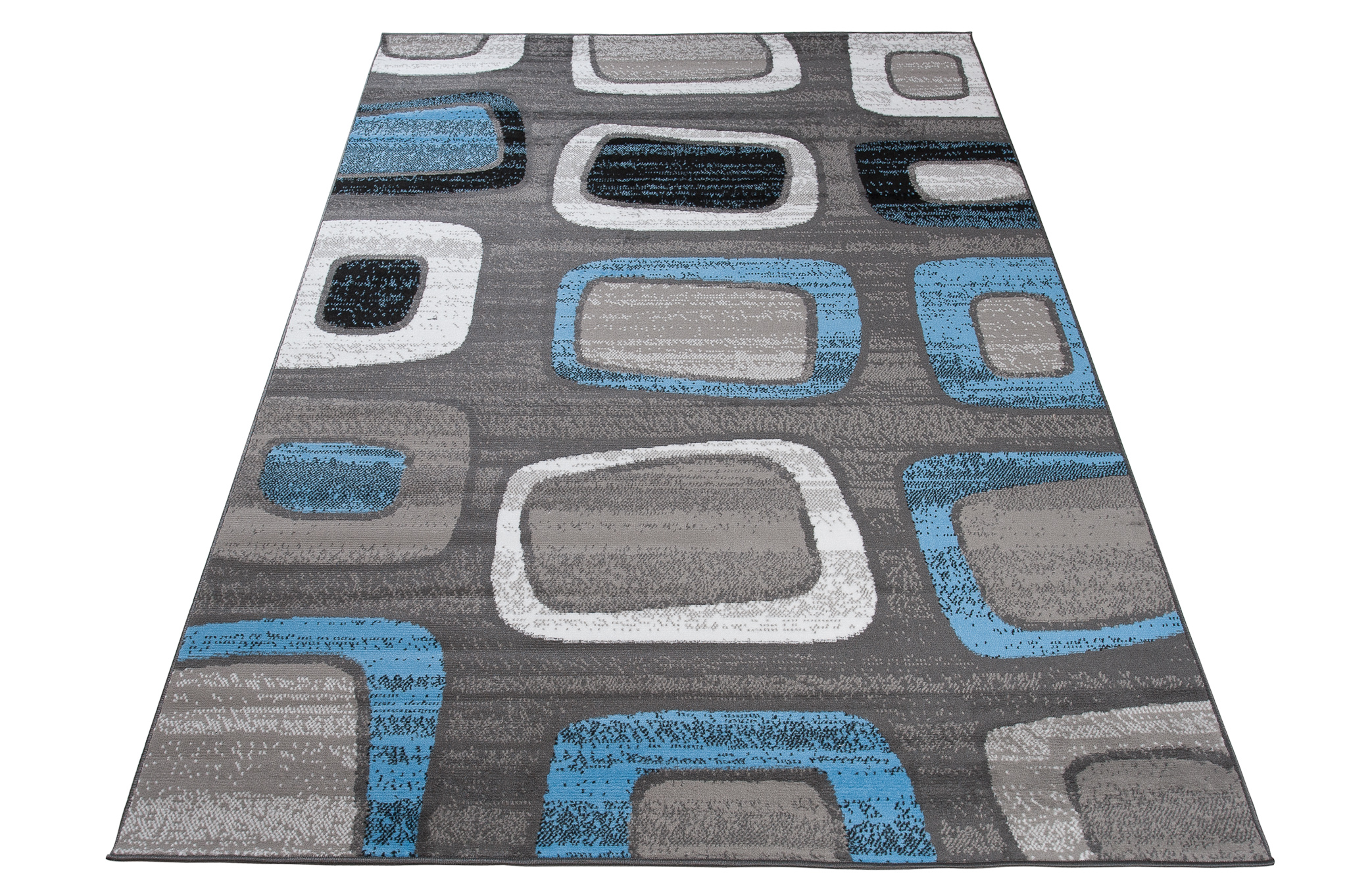 Vloerkleed Maya Blauw Grijs Geometrisch