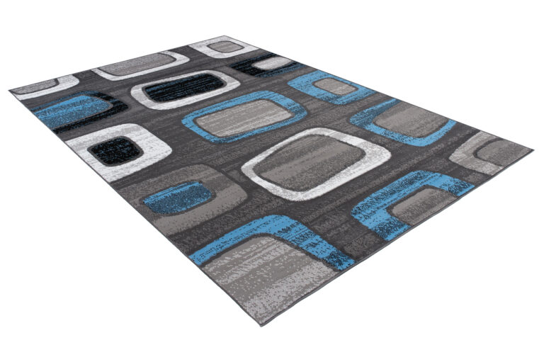 Vloerkleed Maya Blauw Grijs Geometrisch