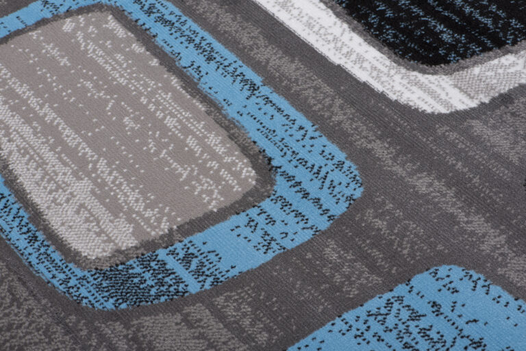 Vloerkleed Maya Blauw Grijs Geometrisch