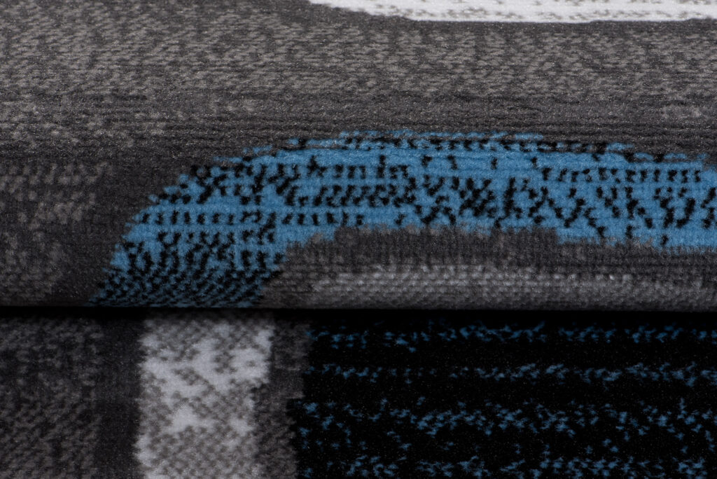 Vloerkleed Maya Blauw Grijs Geometrisch