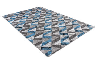 Vloerkleed Maya Grijs Rood Abstract Zigzag
