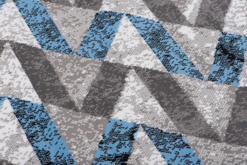 Vloerkleed Maya Grijs Rood Abstract Zigzag