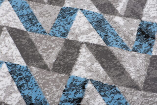 Vloerkleed Maya Grijs Rood Abstract Zigzag