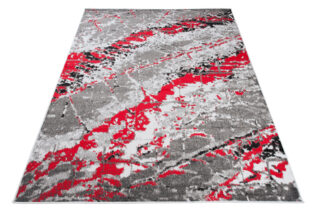Vloerkleed Maya Grijs Rood Modern
