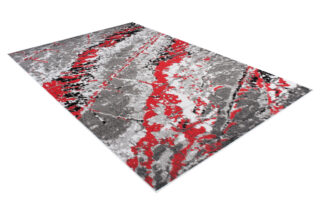 Vloerkleed Maya Grijs Rood Modern