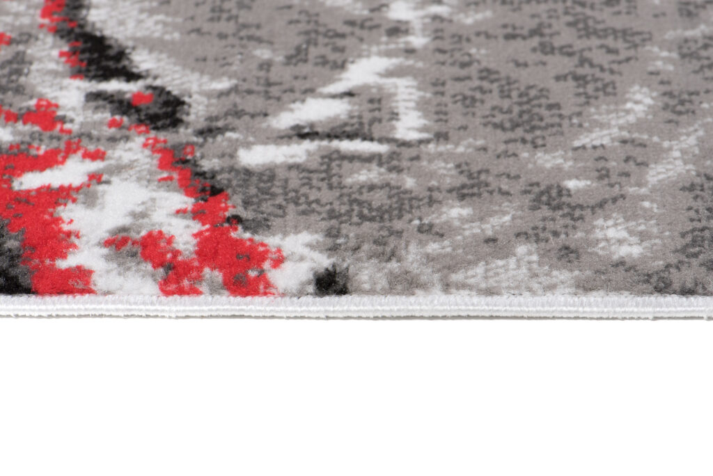 Vloerkleed Maya Grijs Rood Modern