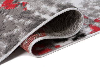 Vloerkleed Maya Grijs Rood Modern