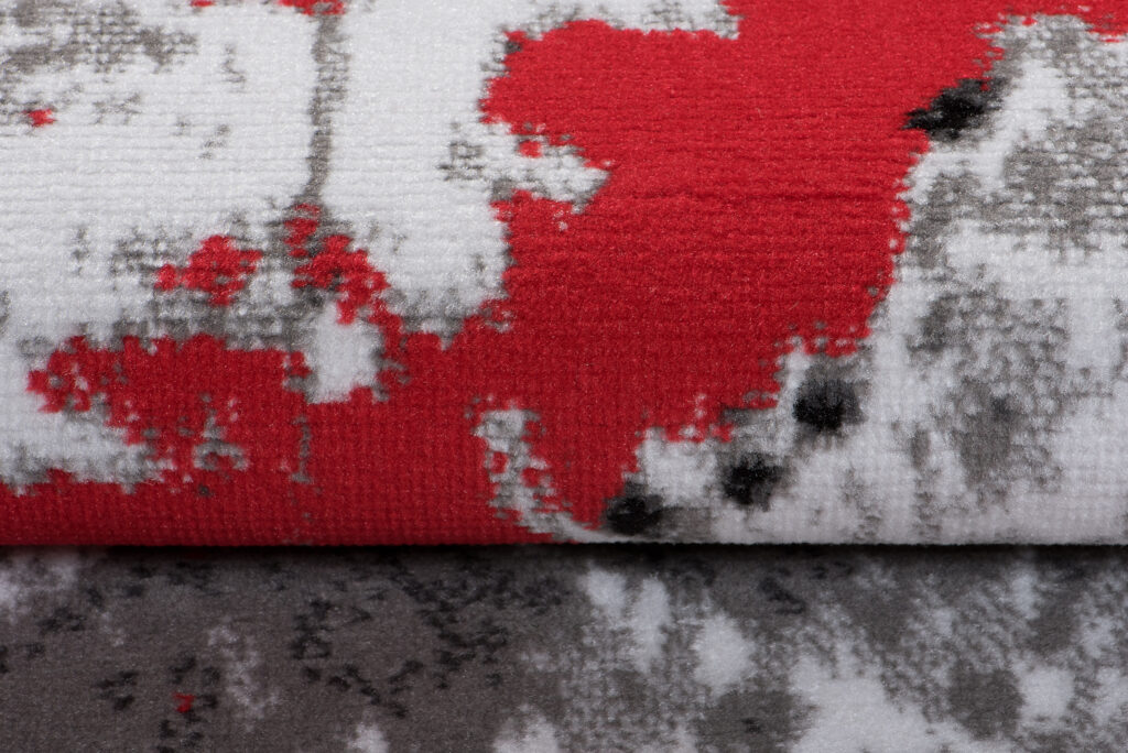 Vloerkleed Maya Grijs Rood Modern