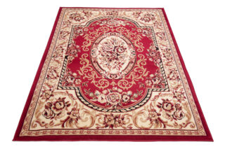 Vloerkleed Atlas Rood Creme Traditioneel Ornamenten