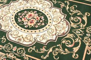 Vloerkleed Atlas Groen Creme Traditioneel Medaillon