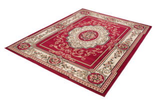 Vloerkleed Atlas Rood Creme Traditioneel Medaillon