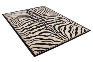 Vloerkleed Atlas Zwart Creme Dierenmotief Zebra