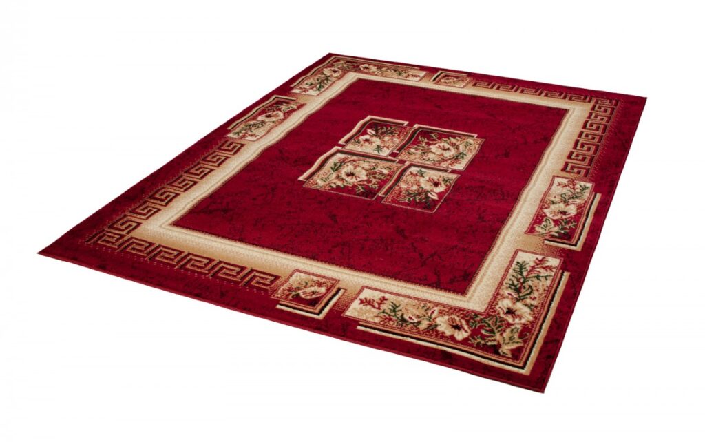 Vloerkleed Atlas Rood Beige Klassiek Frame