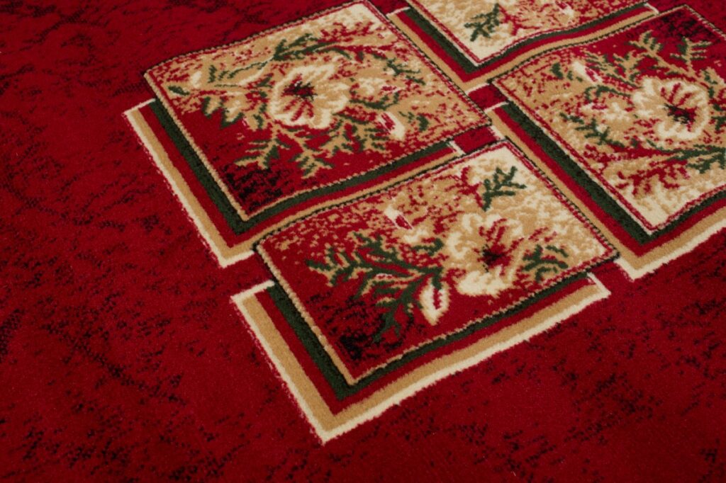 Vloerkleed Atlas Rood Beige Klassiek Frame