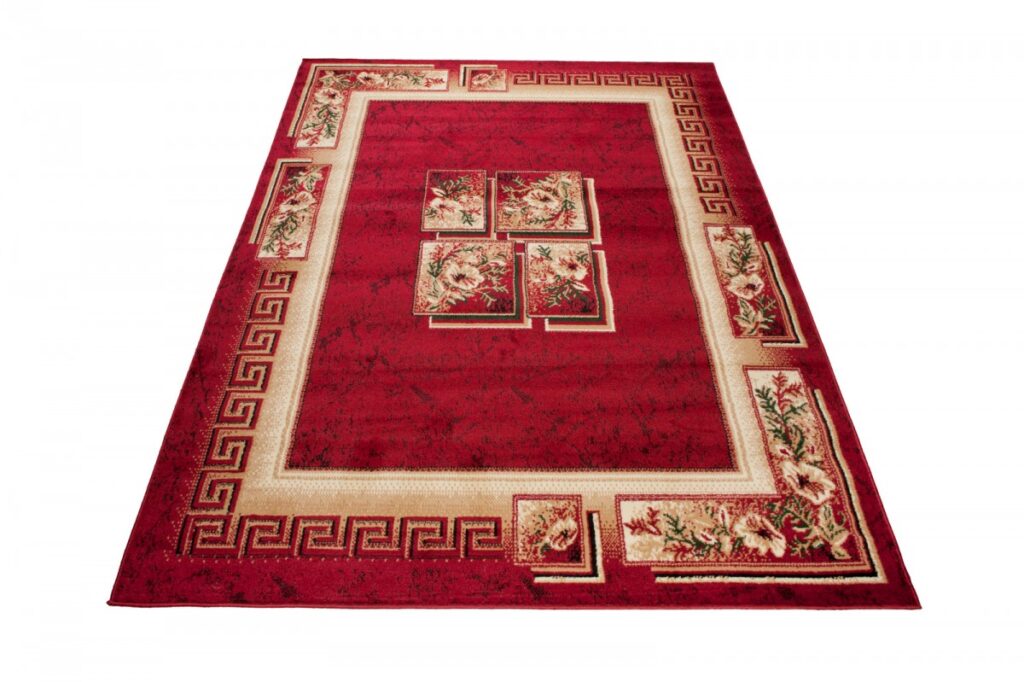 Vloerkleed Atlas Rood Beige Klassiek Frame
