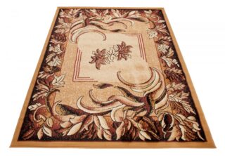 Vloerkleed Atlas Beige Bruin Klassiek Bladeren