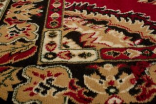 Vloerkleed Atlas Rood Beige Traditioneel Rozet Frame