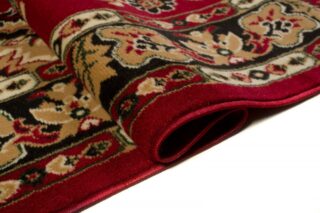Vloerkleed Atlas Rood Beige Traditioneel Rozet Frame