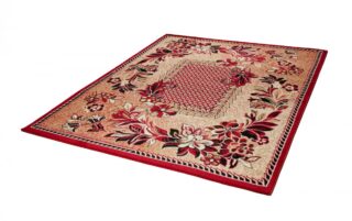 Vloerkleed Atlas Beige Rood Modern Gebloemd