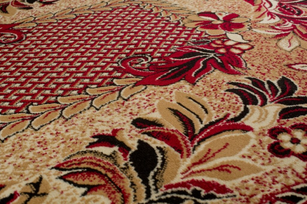 Vloerkleed Atlas Beige Rood Modern Gebloemd