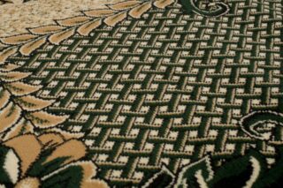 Vloerkleed Atlas Beige Groen Modern Gebloemd