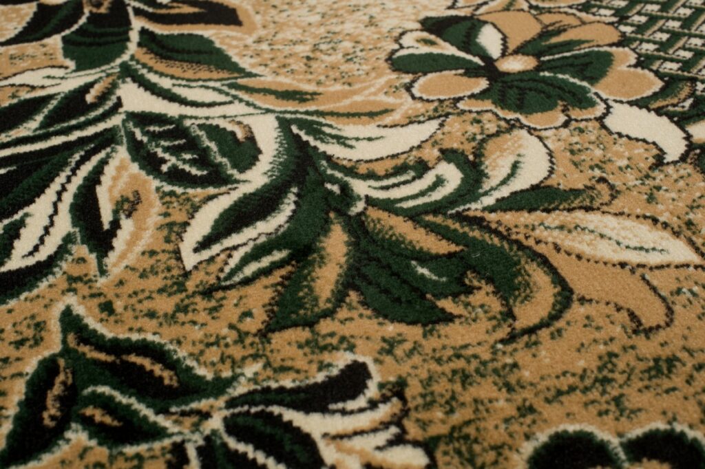 Vloerkleed Atlas Beige Groen Modern Gebloemd