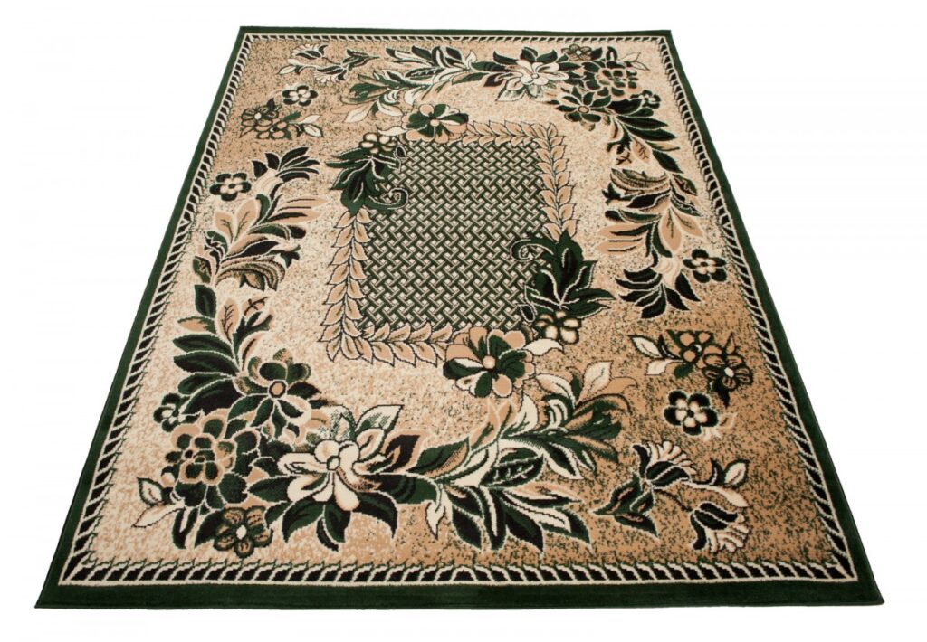 Vloerkleed Atlas Beige Groen Modern Gebloemd