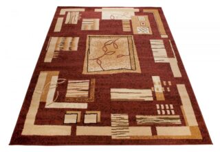 Vloerkleed Atlas Bruin Beige Geometrisch Bladeren
